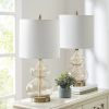 Ellipse Curved Glass Table Lamp, Set of 2
