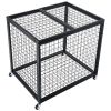 VEVOR Rolling Sports Ball Storage Cart, Lockable Basketball Cage with Double Lids, Sport Equipment Holder Organizer for Indoor Outdoor