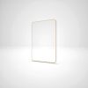 24x36 In. Aluminum Framed Rounded Rectangle Bathroom Wall Mirror, Brushed Nickel Bathroom Vanity Mirror Farmhouse, Anti-Rust, Tempered Glass mirrors