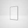 24x36 In. Aluminum Framed Rounded Rectangle Bathroom Wall Mirror, Matte Black Bathroom Vanity Mirror Farmhouse, Anti-Rust, Tempered Glass mirrors