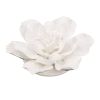 D5.1x2.2" Handmade Cream Ceramic Flower Wall Decor Accent