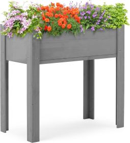 31x31x16 inch Raised Garden Bed with Legs, Elevated Wooden Planter Box for Outdoor Plants Flowers Fruits Vegetable Herb Growingg (Color: as Pic)